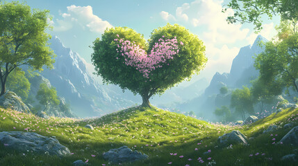lush heartshaped tree