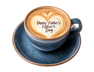 Coffee Cup with fathers day -Themed Artwork – White Background