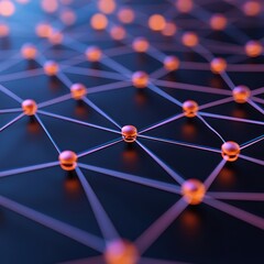 Abstract depiction of a network showing connections between nodes, highlighting technology and innovation.