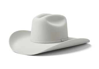 Isolated white cowboy hat on a plain white background