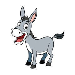 A laughing donkey is a humorous term describing a donkey's distinctive, loud, and hearty braying sound, often perceived as resembling human laughter. It's a playful, unique noise.
