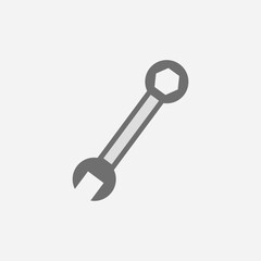 old key isolated on white