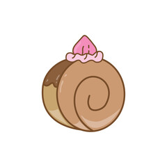 cromboloni cake icon illustration snack food vector design