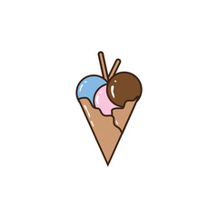 ice cream icon illustration design vector drink food