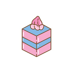 cake design food box icon illustration vector