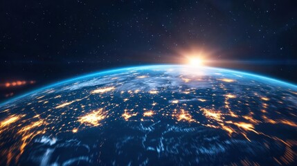 Obraz premium Earthrise: A Breathtaking View of Our Planet from Space