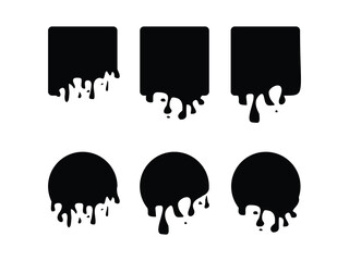 abstract ink drops symbol icon design vector isolated transparent background