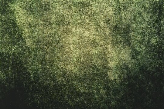 Luxurious olive green velvet fabric background with a subtle texture for elegant design and decoration. Flat lay, top view of a soft surface with a grainy look.