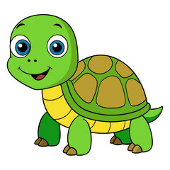 Fototapeta premium turtles on white background