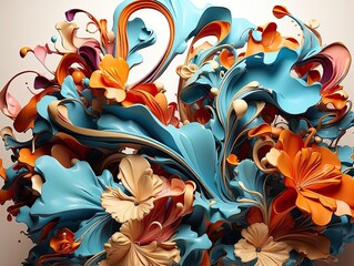How about: "3D Extruded Liquid Abstract Design"?