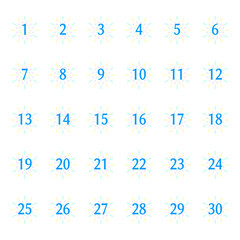 花火　 数字ラベル1-30