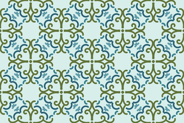 Abstract seamless arabian style pattern vector background