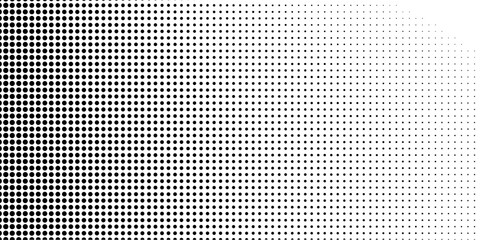 Vector dotted halftone gradient texture. Vanishing polka dot background. Repeating dots gradation pattern illustration abstract modern