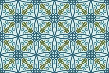 Abstract seamless arabian style pattern vector background
