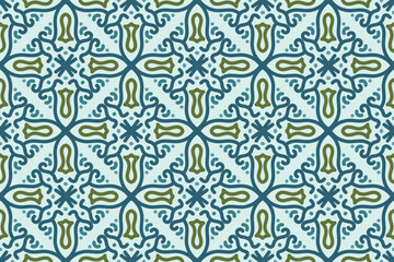 Abstract seamless arabian style pattern vector background