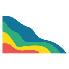 rainbow abstract border transparent background element