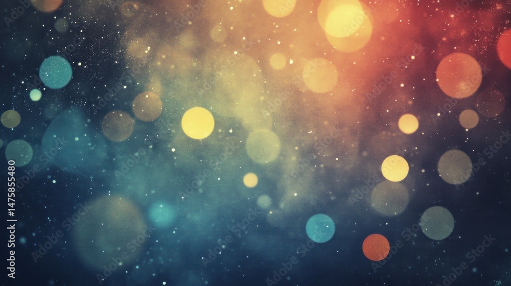 Poster abstract bokeh background: celestial lightscape
