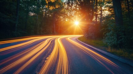 Golden Hour Drive: A Scenic Road Trip Through Sunset Woods