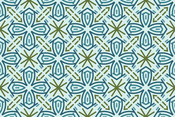 Abstract seamless arabian style pattern vector background