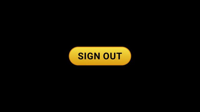 Sign out Yellow Shine Button Animation