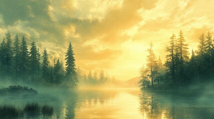 Golden Sunrise Lake