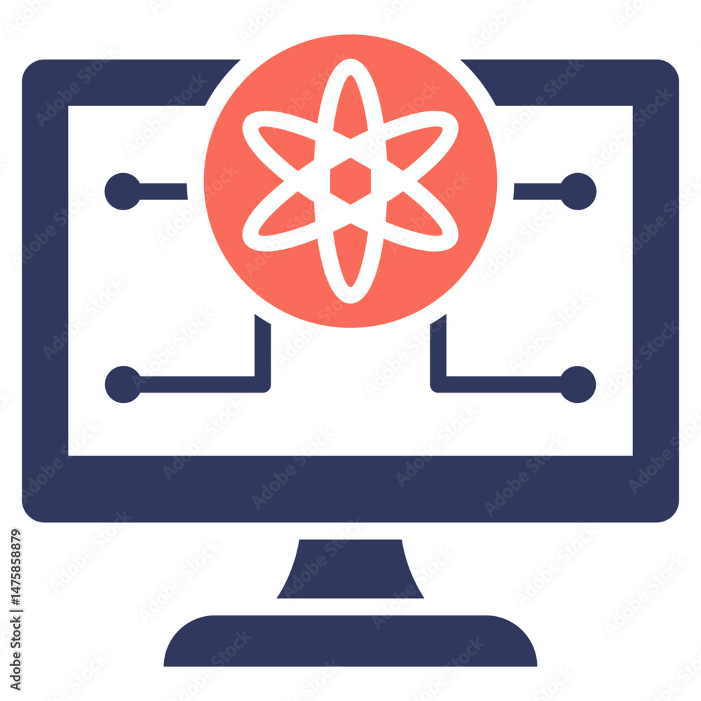 Poster computer science mixed icon