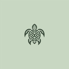 Abstract turtle logo in modern and creative design style.