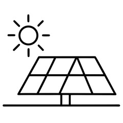 Clean Energy Icon Rectangular Solar Panel for Sustainable Eco Friendly Designs