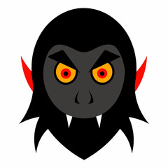 Haunted Face Vector with Evil Expression Spooky and Scary Face Illustration for Halloween and Horror Themes