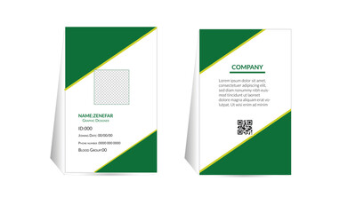 Modern and creative company employee id card design ,Abstract professional id card design templates.