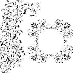 Beautiful flower art and mandala vector design