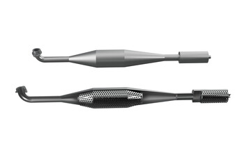 Cross-Section of a Motorcycle Silencer Showing Noise Reduction Components, Detailed Structure of a Motorcycle Exhaust System Interior, motorbike, bike, Internal View on a PNG Transparent Background