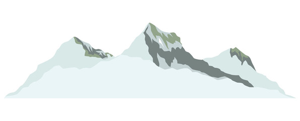snow mountain transparent background element