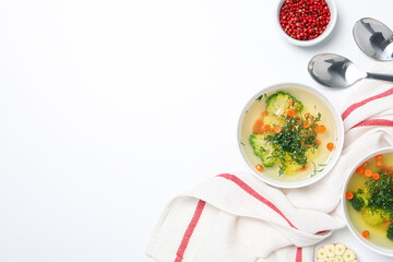 Vegetable soup, healthy nutrition and healthy lifestyle