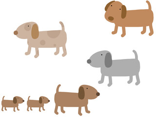犬のシームレスパターン　①