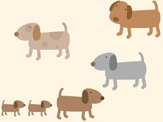 Fototapeta premium 犬のシームレスパターン ③