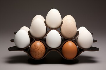 Modern Egg Storage Design with Mixed Shell Textures