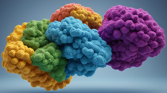 Protein S, a vitamin K-dependent plasma glycoprotein synthesized in the liver. A cofactor to Protein C in the inactivation of Factors Va and VIIIa. 3d rendering
