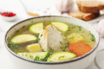 Vegetable soup, homemade healthy nutrition, healthy lifestyle