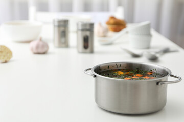 Vegetable soup, homemade healthy nutrition, healthy lifestyle