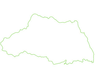 埼玉県　地図　白　イラスト