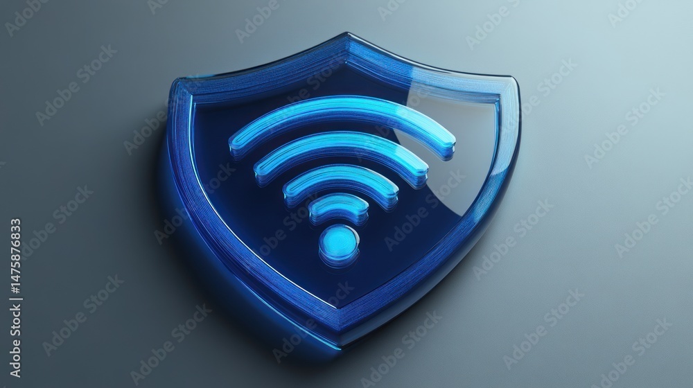 Poster secure wireless network: digital shield protecting wifi connectivity