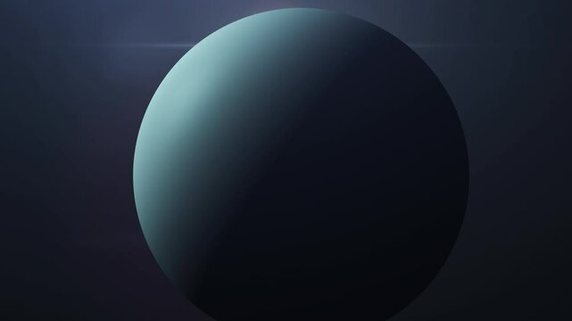 the planet Uranus and stars in the darkness of the universe