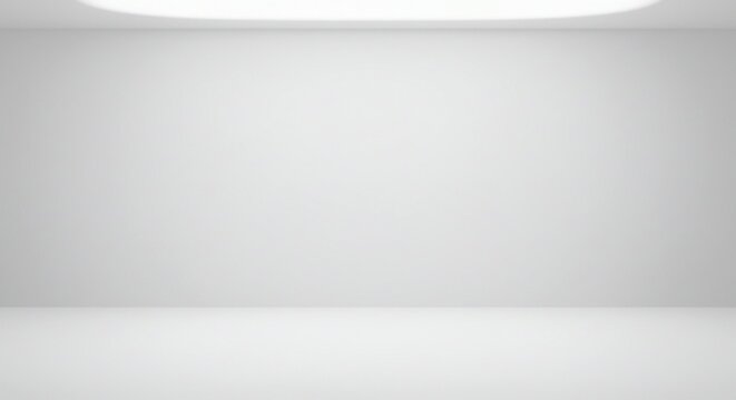 Clean Minimalist White Room Studio Background: Perfect for Product Displays, Mockups, and Presentations. High quality professional stock photo suitable for commercial use.