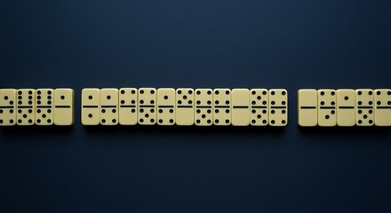 Domino piece on a solid background