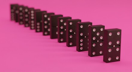 Domino piece on a solid background