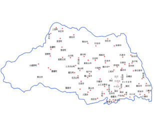 埼玉県　地図　白　斑点　イラスト