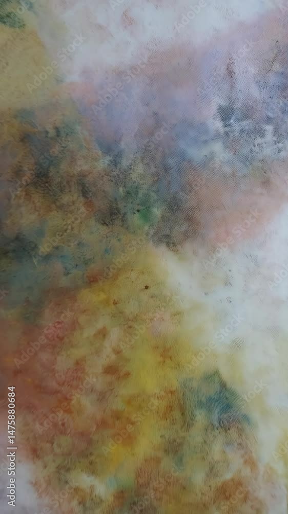 Poster abstract canvas texture showing a blend of earthy pigments in swirls, blotches and diffused watercol