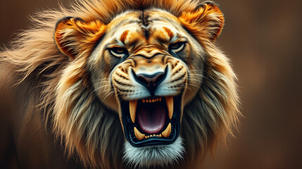 Naklejka premium Title: Print screen T-shirt, Graphic art African lion Beauty design. background, parent, cruel, battle, encounter, textures, detail, grumble, growl, africa, jpeg.