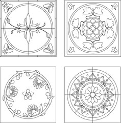 vector illustration sketch drawing ornament decoration decoration pattern background classic vintage ethnic traditional 